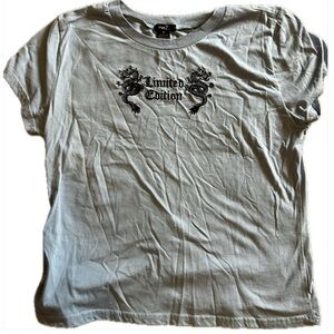 Women’s cropped blue dragon limited edition shirt